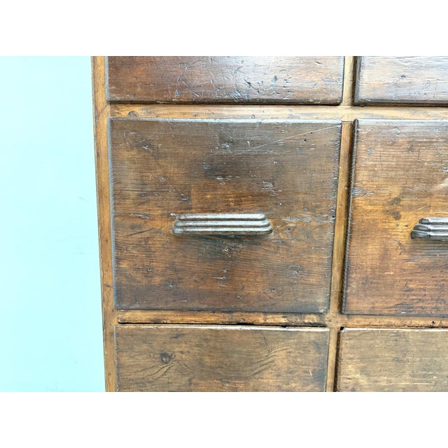 Antique 12-Drawer Pine Workshop Cabinet, 1900s For Sale - Image 6 of 18