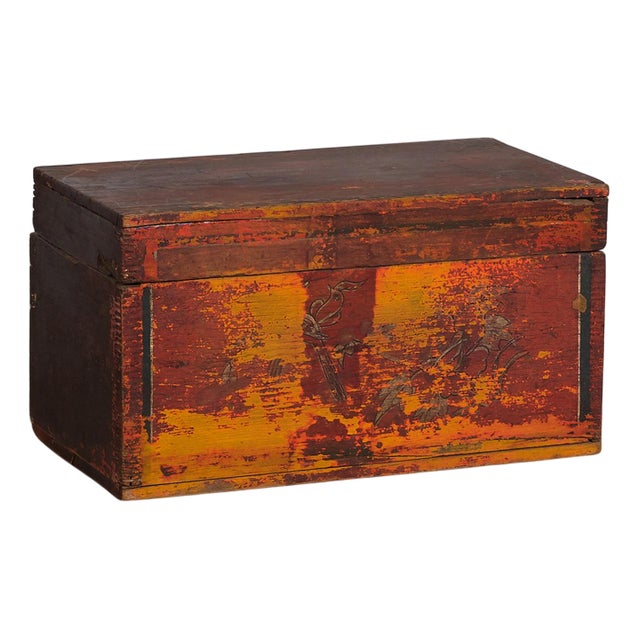Antique Chinese Polychrome Box, 1900s For Sale