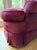 Custom Lounge Chair & Ottoman Set in Burgundy by Dapha For Sale - Image 11 of 18