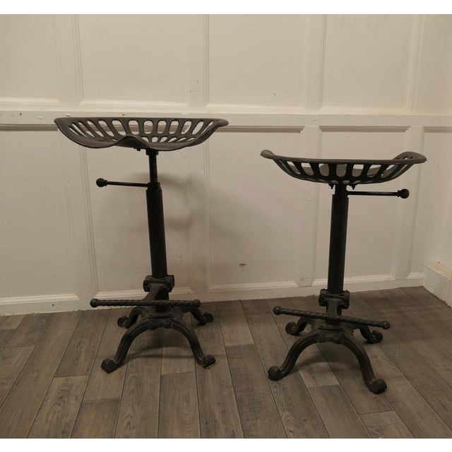 Metal Bar High Stools, 1960, Set of 2 For Sale - Image 7 of 8