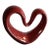 1970s Zsolnay Pecs Hungary Red Ceramic Heart Sculpture For Sale