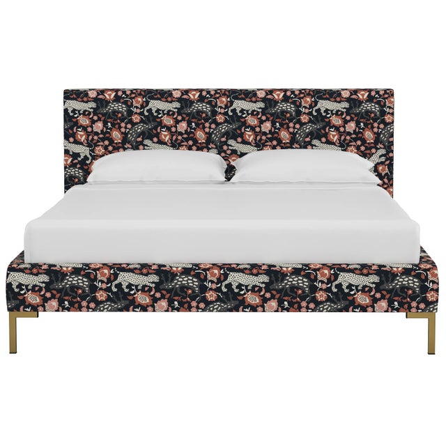 This low profile fully upholstered platform bed is a perfect piece for anyone looking to add a modern statement piece to...
