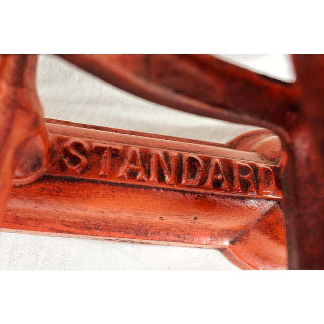 Metal Antique Fairbanks Cast Iron Balance Scale With Hand-Painted Floral Pan For Sale - Image 7 of 9