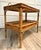 Contemporary Vintage Bamboo, Rattan & Wicker Two-Tier Console Display Table With Tray Top For Sale - Image 3 of 15