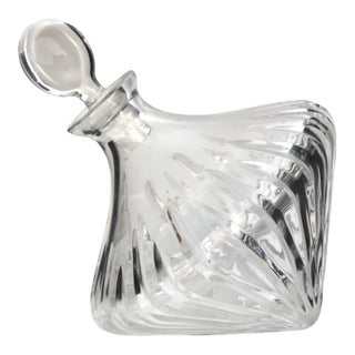 Mid 20th Century "Spinning Top" Tilted Crystal Decanter, Golf Trophy For Sale