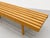 Wood Mid Century Modern Styled Handmade Oak Slat Bench | Long Coffee Table For Sale - Image 7 of 11