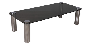 Vintage Glass Coffee Table by Marco Zanuso for Zanotta, 1970s