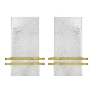 1960s Murano Glass and Brass Sconces by Doria Leuchten - a Pair
