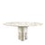 Stone Tria Round Calacatta Gold Marble Dining Table by Lorenza Bozzoli For Sale - Image 7 of 7