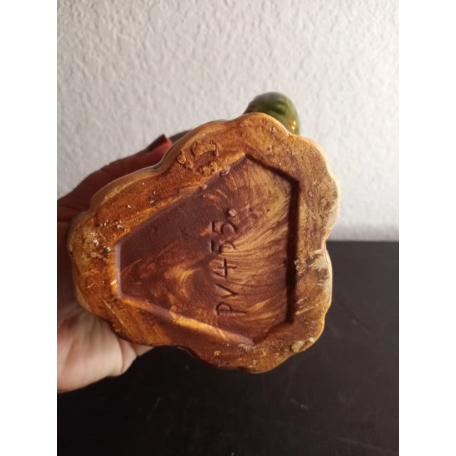 Italian 1980s Majolica Style Made in Italy Baby Elephant Green Vase or Planter For Sale - Image 3 of 8