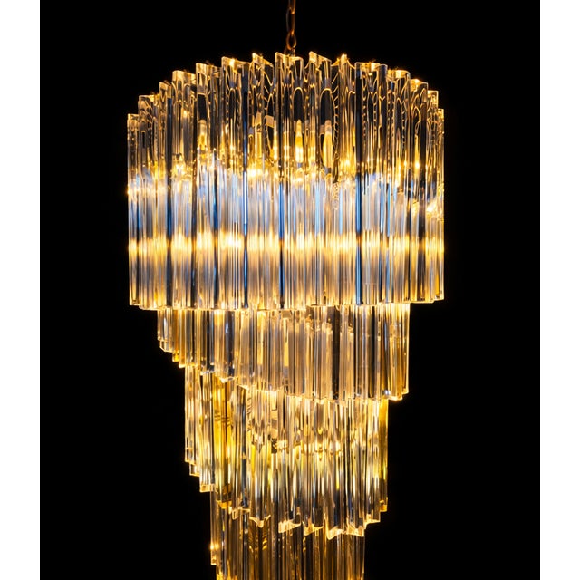 Monumental Murano Glass Chandelier from Venini, 1960s For Sale - Image 3 of 6