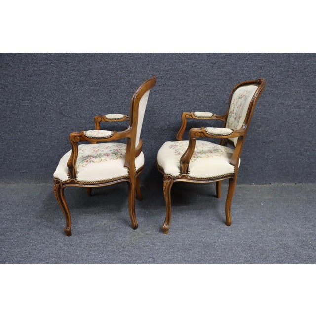 Pair of Chateau D’Ax Italian Carved Armchairs For Sale - Image 15 of 16