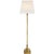 Transitional Chapman & Myers by Visual Comfort Signature Cawdor Buffet Lamp in Antique-Burnished Brass with Linen Shade For Sale - Image 3 of 3