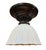 Shabby Chic Circa 1910’s Sheffield Style Fluted Cased Glass Ceiling Flushmount For Sale - Image 3 of 6