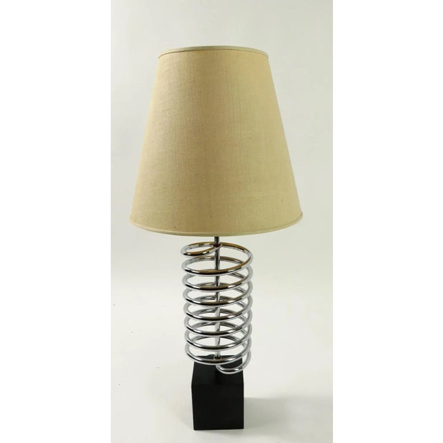 Metal Coil Table Lamp by Sonneman For Sale - Image 7 of 9