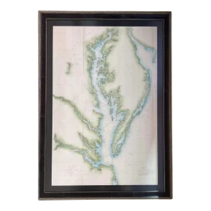 1856 u.s. Coast Survey Map of Chesapeake Bay and Delaware Bay. Published Under the Supervision of A. D. Bache.