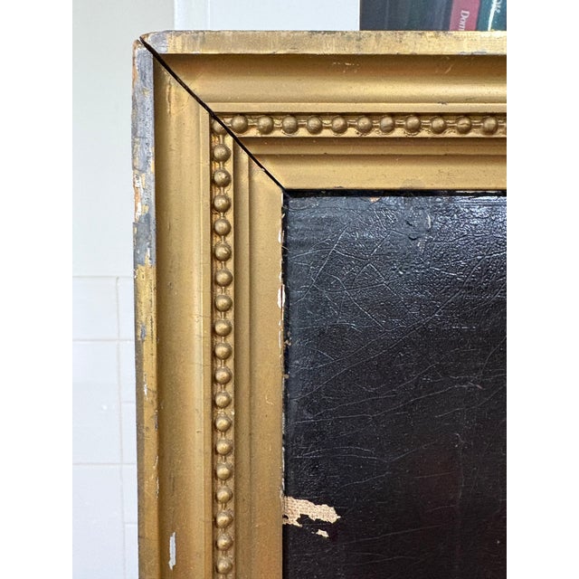 Textile 19th‑Century Framed Oil Portrait of a Gentleman Holding Document — Antique Victorian Painting For Sale - Image 7 of 12