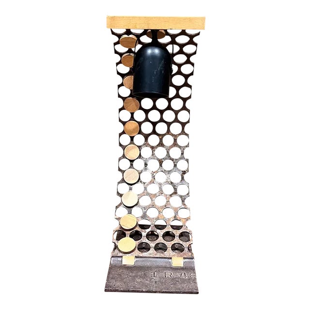 AMBIANIC presents Unique perforated design modern industrial style lamp Desk lamp is iron and wood with electrical parts....