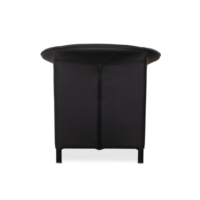 Black Aura Leather Armchairs by Paolo Piva for Wittmann, Set of 2 For Sale - Image 12 of 14