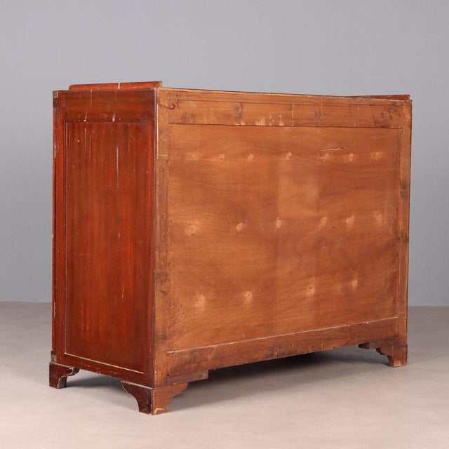Vintage Chest of Drawers in Mahogany and Brass For Sale - Image 10 of 11