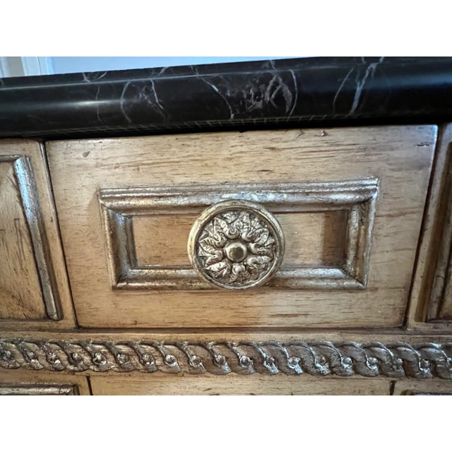 Century Furniture Beige Marble Top Sideboard/Credenza/Hall Table - Century Furniture For Sale - Image 4 of 14