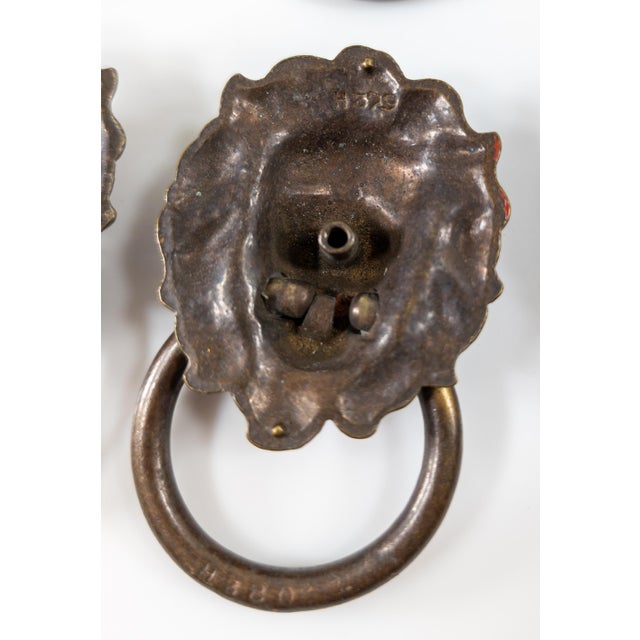 Early 20th Century Set of 8 Lion Head Form Drawer Handle Pulls For Sale - Image 13 of 13