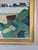 Green Mid-Century Modern 'Hillside Houses' Vintage Swedish Semi-Abstract Landscape Oil Painting, Framed For Sale - Image 8 of 12