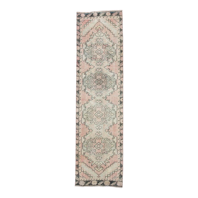Turkish Vintage Rug 2'7" x 9'7" #19814 For Sale