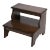 Melrose Praline Step Stool, Dark Brown For Sale