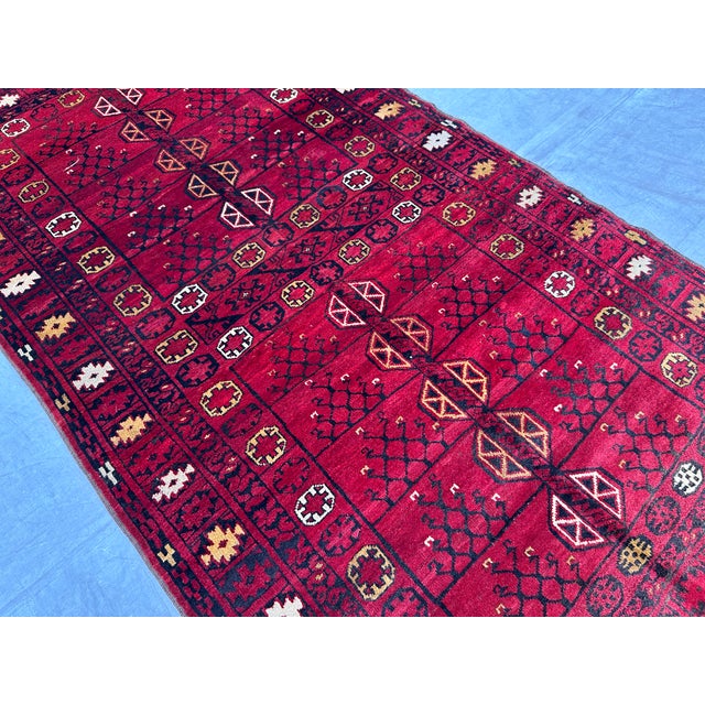 Tribal Antique Ersari Turkmen Hand-Knotted Wool Rug - 7'9" X 4'6" For Sale - Image 3 of 12