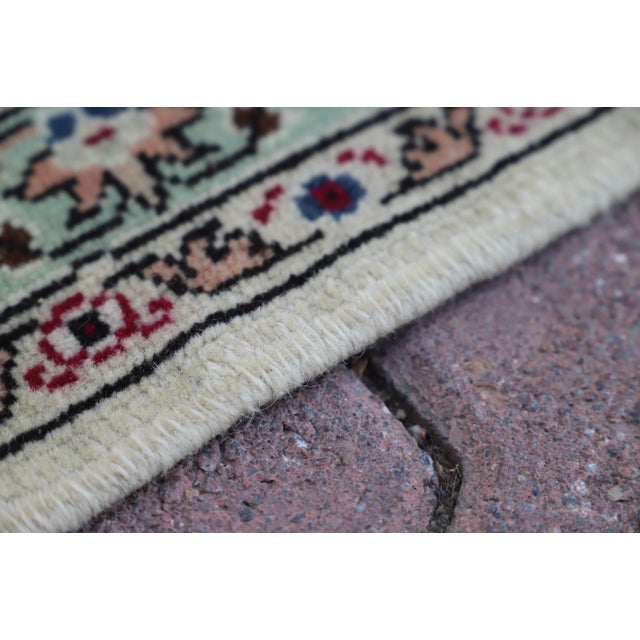 1950s Persian Large Luxury Beige Natural Wool Rug For Sale - Image 4 of 11
