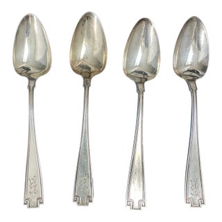 4 Gorham Etruscan Teaspoons Monogram 5.75” For Sale