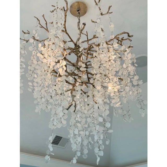 Open to reasonable offers! This John-Richard Collection Shiro Noda luxury chandelier features frosted and clear crystal...