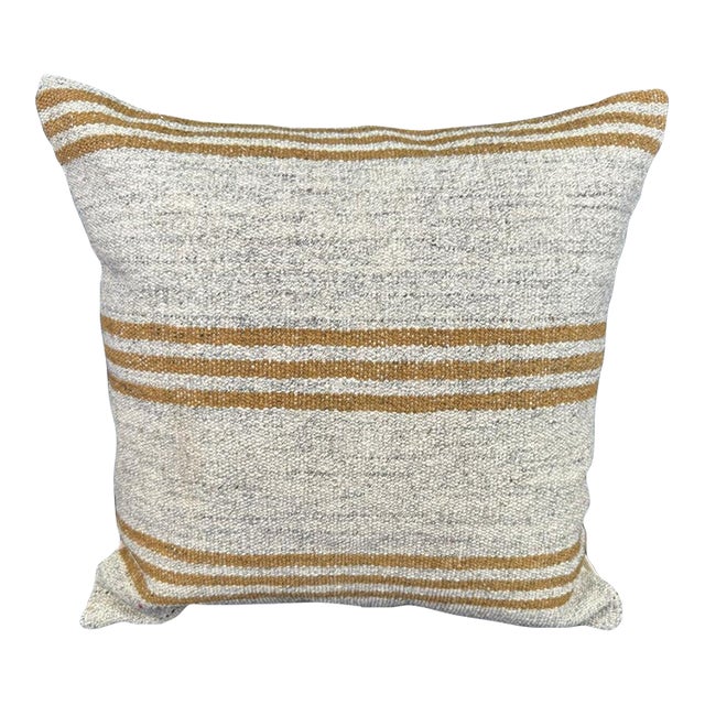 Turkish Hemp Pillow Cushion Natural Beige Brown Cushion Cover 20x20 For Sale