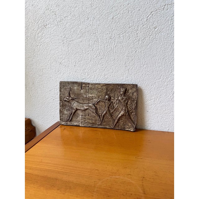 Brutalist Mid-Century Bronze Bas-Relief, 1960s For Sale - Image 3 of 14