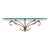 Vintage Hollywood Regency Gilt Metal Rope & Tassel Glass Wall Shelf For Sale