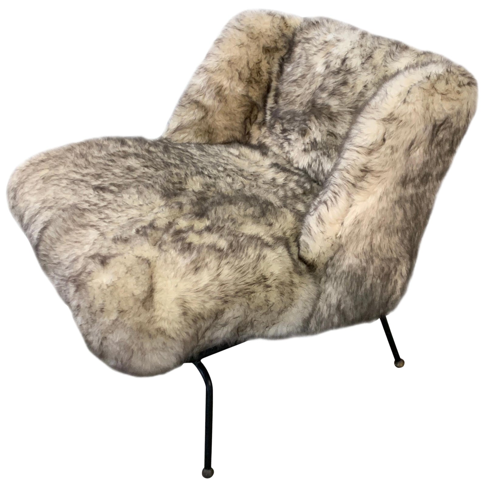 Faux Fur Lounge Chair Chairish