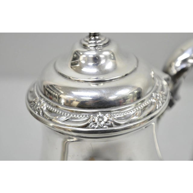 Mid 20th Century Vintage Rogers Bros. "Remembrance" Silver Plated Victorian Coffee Pot Teapot For Sale - Image 5 of 14