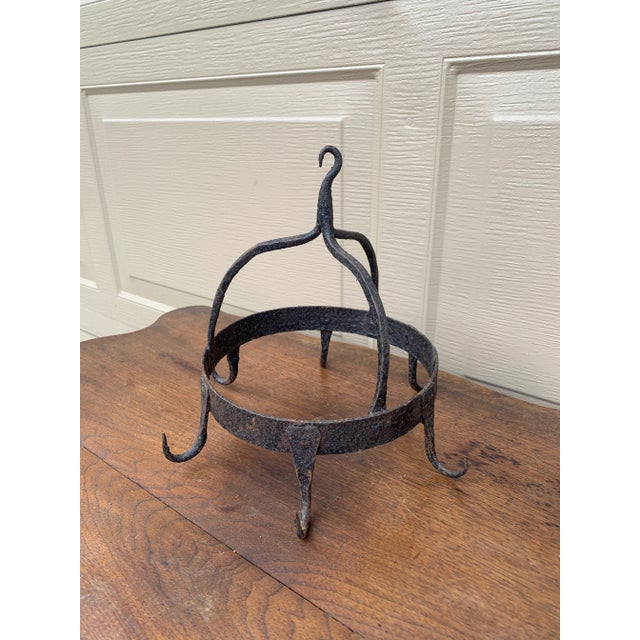 Antique 18th Century Hand-Wrought Iron Game Rack or Pot Rack For Sale - Image 11 of 12