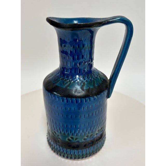 Bitossi “Rimini Blu” Ceramic Pitcher Vase, Attributed to Aldo Londi, Italy 1960s For Sale - Image 12 of 18