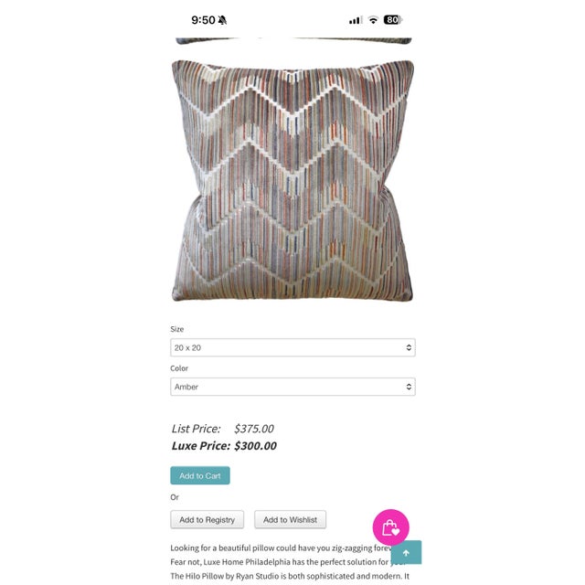 2020s Ryan Studio Hilo Pillows, Amber (Pair) For Sale - Image 5 of 5