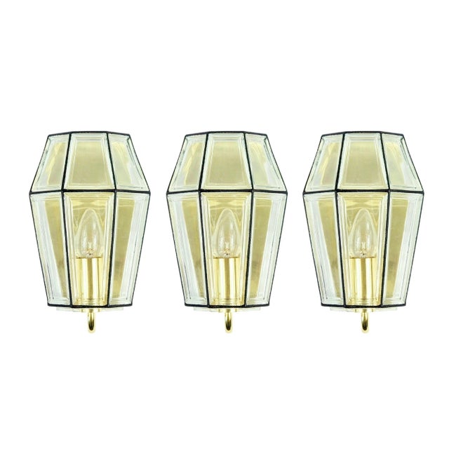 Stunning mid-century modern wall lights/sconces from limburg, germany's leading glasswork, renowned for its premium &...