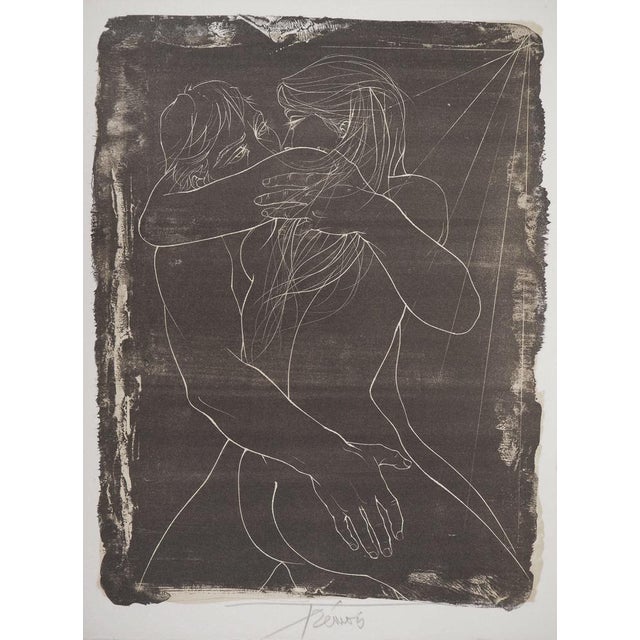 Pierre-Yves Tremois, Embracing Couple, Original Signed Lithograph For Sale - Image 7 of 7