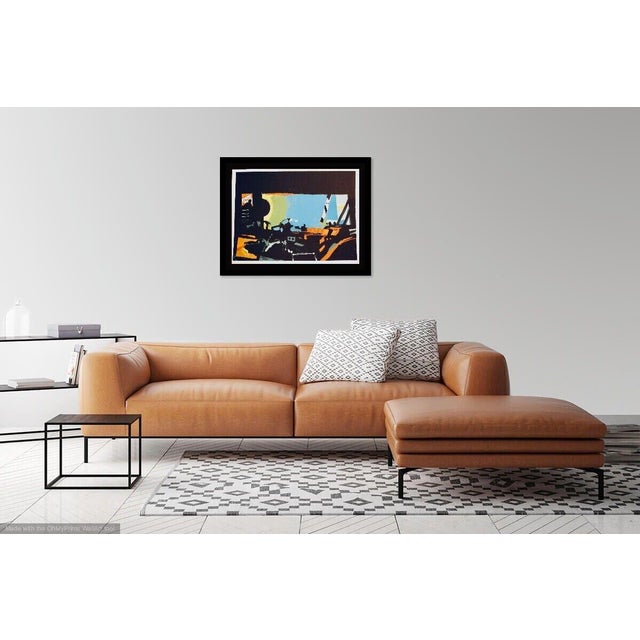 Abstract Vintage John Hultberg Wide Window II Signed Serigraph For Sale - Image 3 of 4