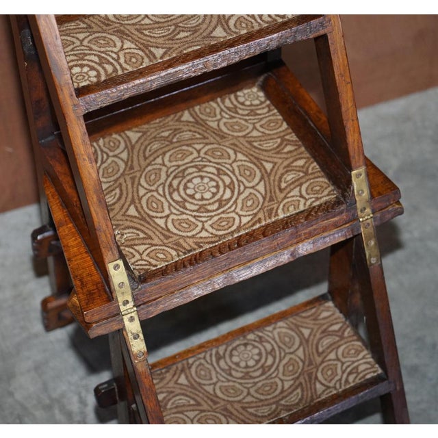 Antique Arts & Crafts Metamorphic Library Steps, 1880s For Sale - Image 18 of 18
