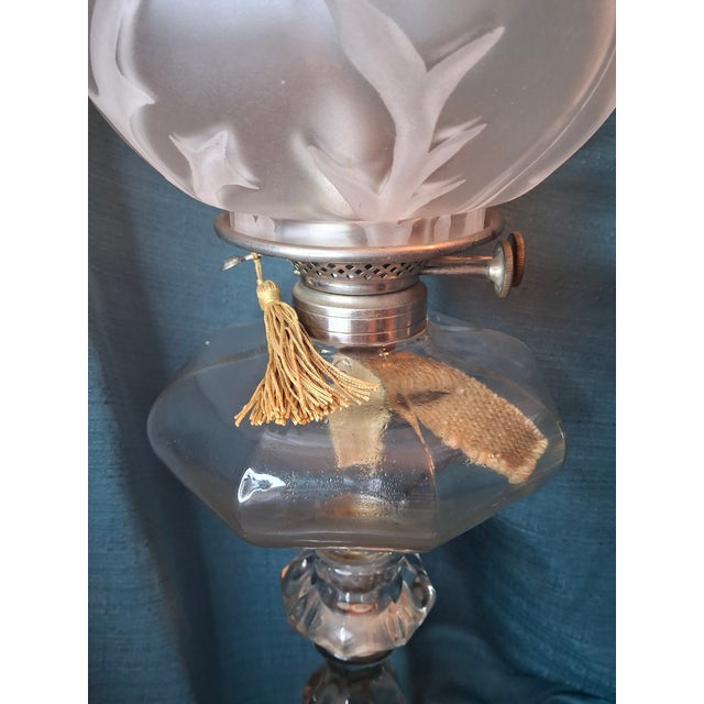 Antique Complete Fostoria No. 17 Glass Kerosene Banquet Lamps Duplex Burner - a Pair For Sale - Image 18 of 18