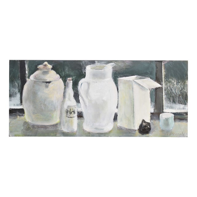 Imants Vecozols, a Group of Dishes, 2025, Oil on Canvas For Sale