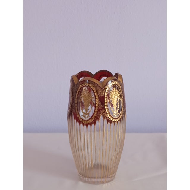 Bohemian Cut Glass Vase, 1920s For Sale - Image 17 of 18