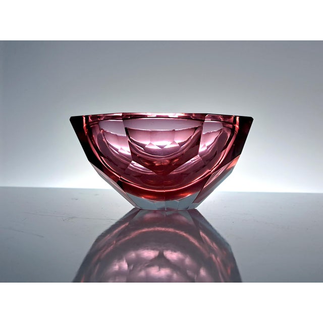 Flavio Poli Murano Sommerso Glass Ashtray by Flavoio Poli for Seguso, 1970s For Sale - Image 4 of 9