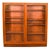 Late 20th Century Danish Teak Modern Sliding Glass Door Double Bookcase For Sale